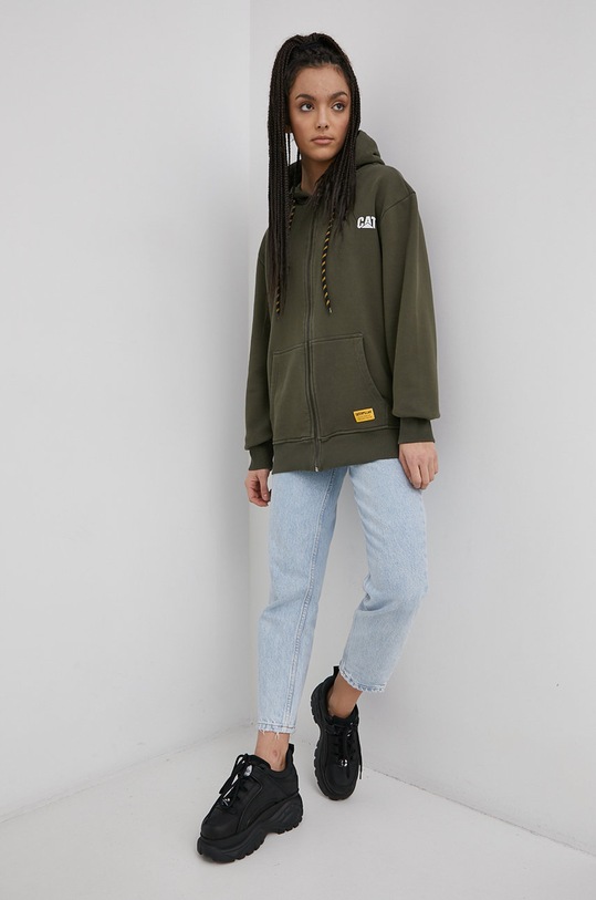 Oblečenie Bavlnená mikina CAT Footwear 2910513.12404 zelená