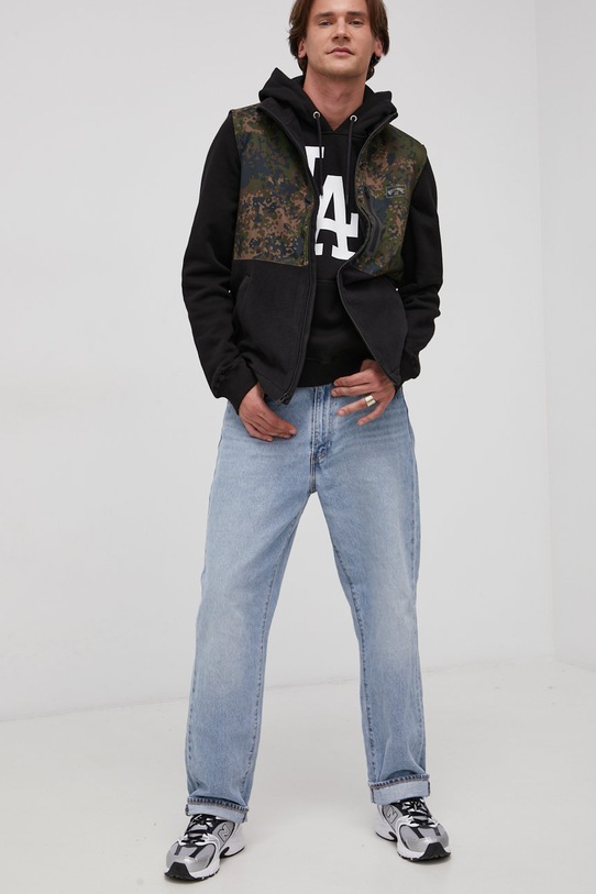 Odzież 47 brand Bluza BB012PEMIBR548244JK czarny