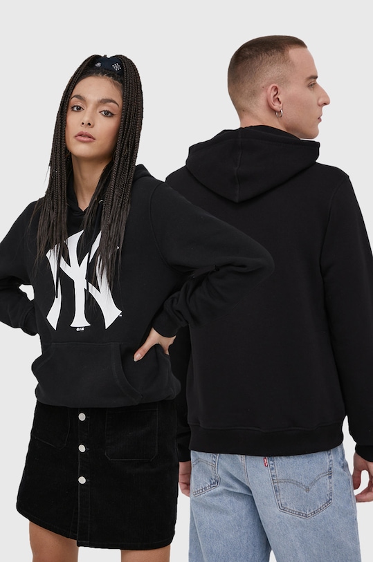 47 brand Bluza z kapturem czarny BB017PEMIBR544112JK
