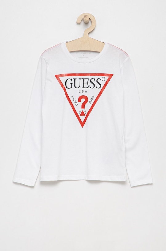 Dětské tričko s dlouhým rukávem Guess kulatý bílá L84I29.K8HM0