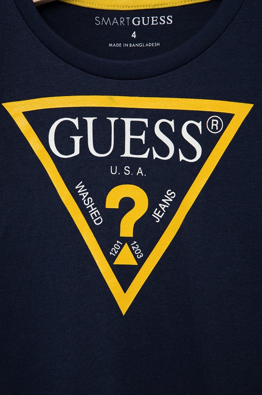 CHLAPEC Dětské tričko s dlouhým rukávem Guess N84I24.K8HM0 námořnická modř