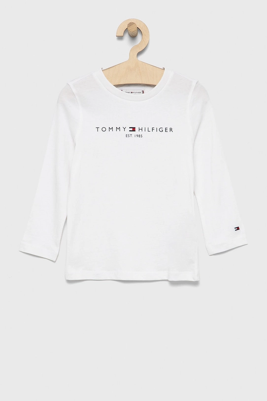 Детска блуза с дълги ръкави Tommy Hilfiger памук бял KS0KS00202.4890