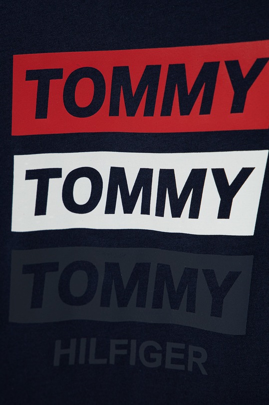 Chlapec Detská bavlnená košeľa s dlhým rukávom Tommy Hilfiger KB0KB06952.4890 tmavomodrá