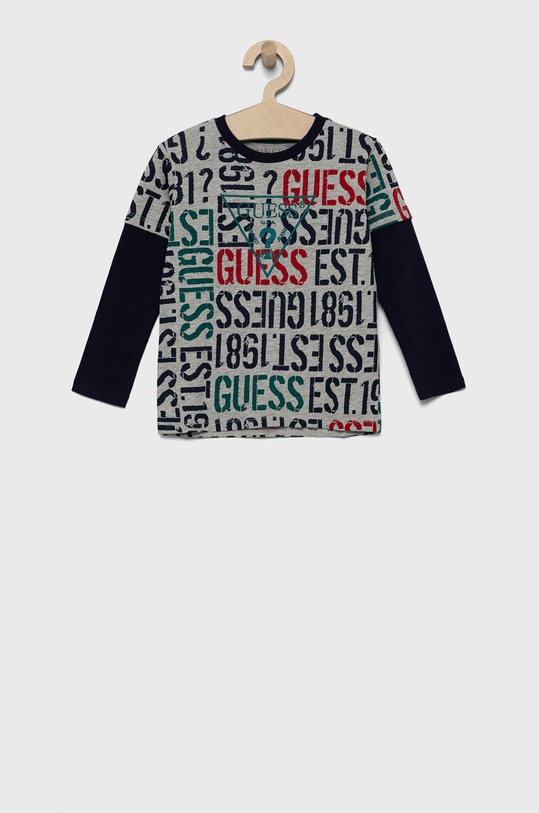 Guess - Dječja pamučna majica dugih rukava Planet friendly mornarsko plava N1BI04.I3Z11