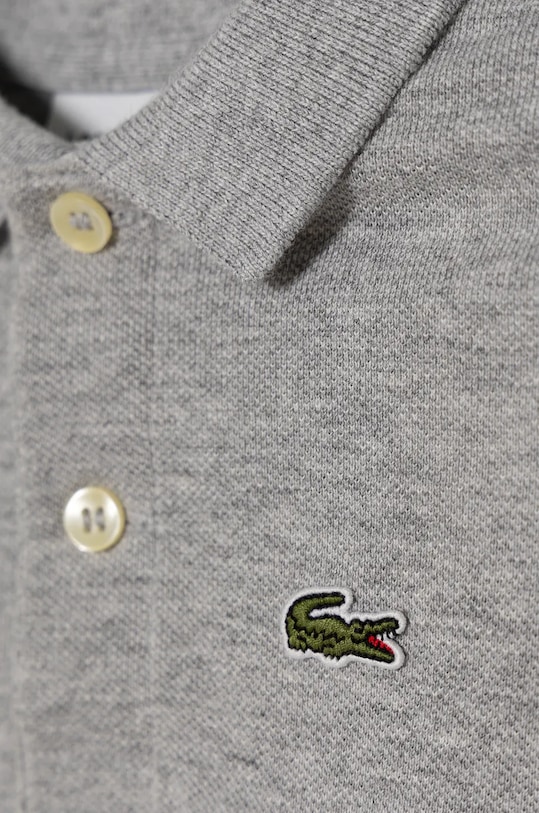 Băieți Lacoste longsleeve din bumbac pentru copii PJ8915 gri