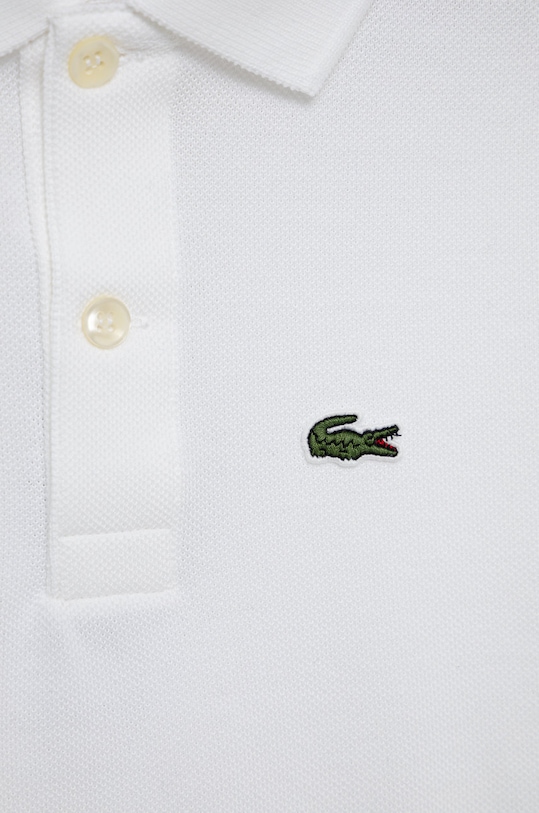 Chłopiec Lacoste longsleeve bawełniany dziecięcy PJ8915 biały