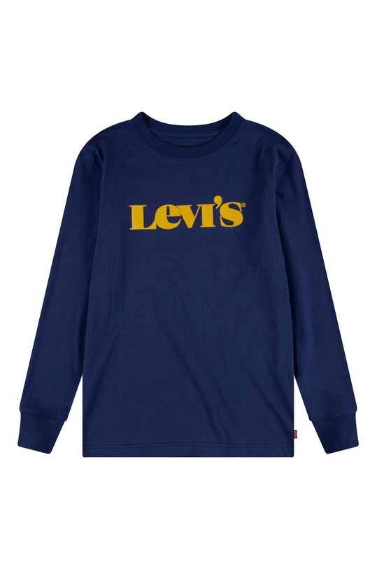Detské tričko s dlhým rukávom Levi's bavlna fialová 9ED547.NEW.B