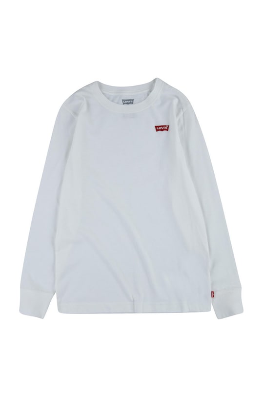 Levi's Longsleeve copii uni alb 8EC706.CO.B