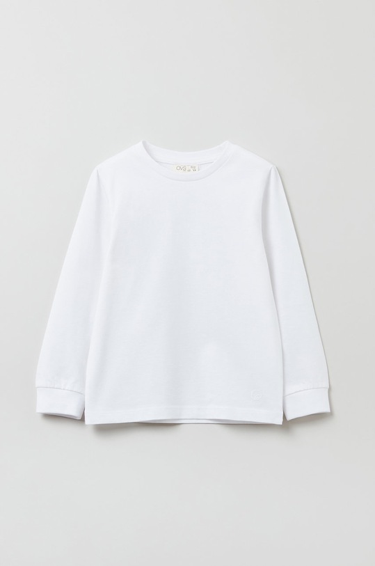 OVS Longsleeve dziecięcy bawełna biały 1282438.Boy.3.10years.O