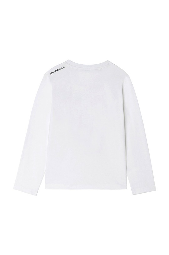 Detské tričko s dlhým rukávom Karl Lagerfeld Z25315.162.174 biela AW21