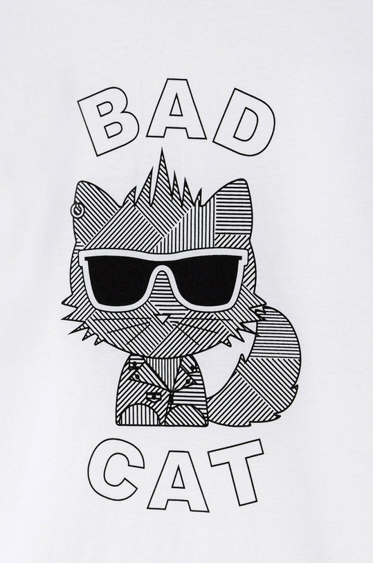 Chlapec Detské tričko s dlhým rukávom Karl Lagerfeld Z25315.162.174 biela