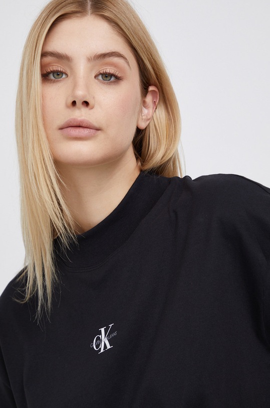 Calvin Klein Jeans Longsleeve bawełniany J20J216773.4890 czarny J20J216773.4890