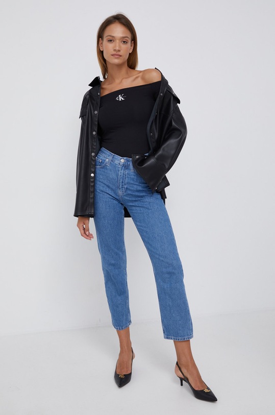 Calvin Klein Jeans Longsleeve J20J216779.4890 J20J216779.4890 czarny AW21