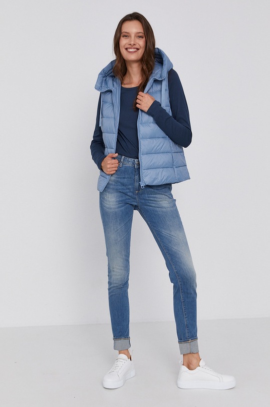 Marc O'Polo Longsleeve bawełniany 108218352007 granatowy AW21