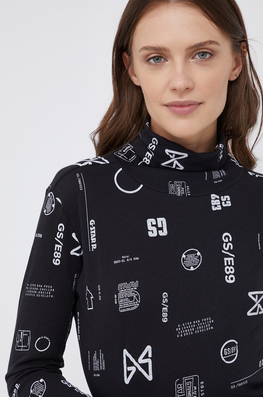 G-Star Longsleeve bawełniany D20461.C340 czarny D20461.C340
