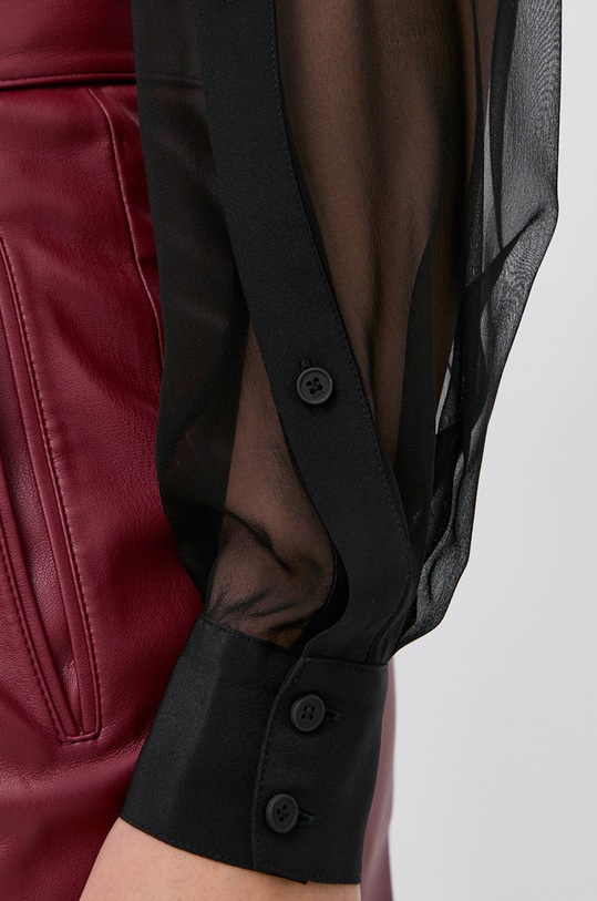 Karl Lagerfeld Koszula jedwabna 216W1601 czarny 216W1601