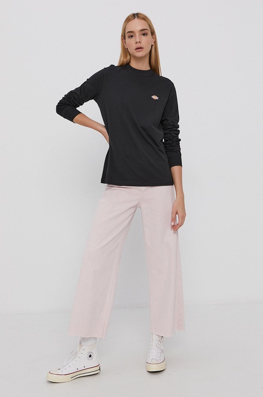 Dickies Longsleeve din bumbac DK0A4XITBLK negru AW24