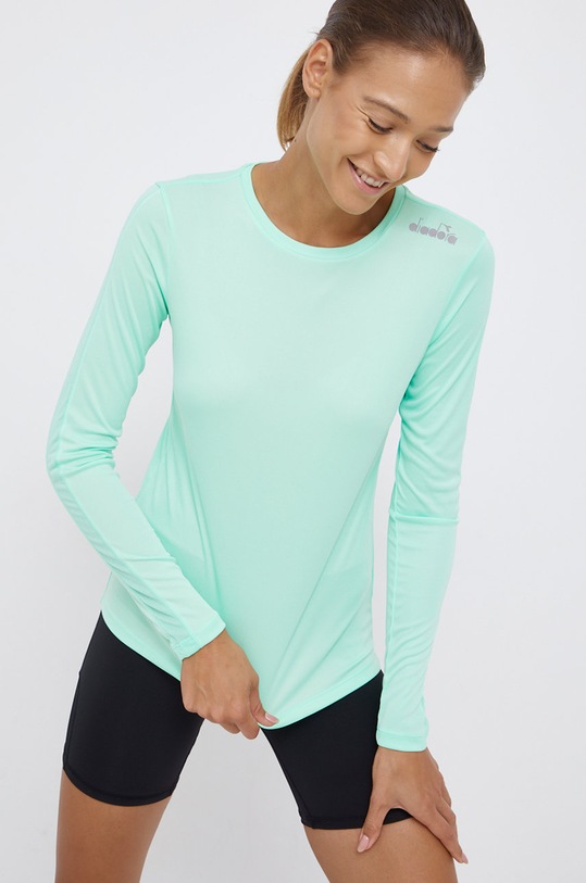Diadora Longsleeve z elastanem zielony 102.177548