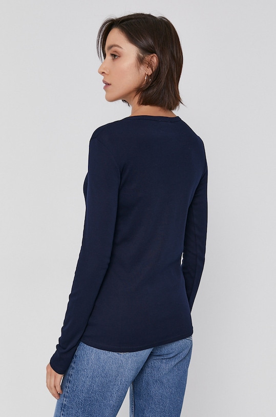 Одяг Бавовняний лонгслів United Colors of Benetton 3GA2E16G0.016 темно-синій