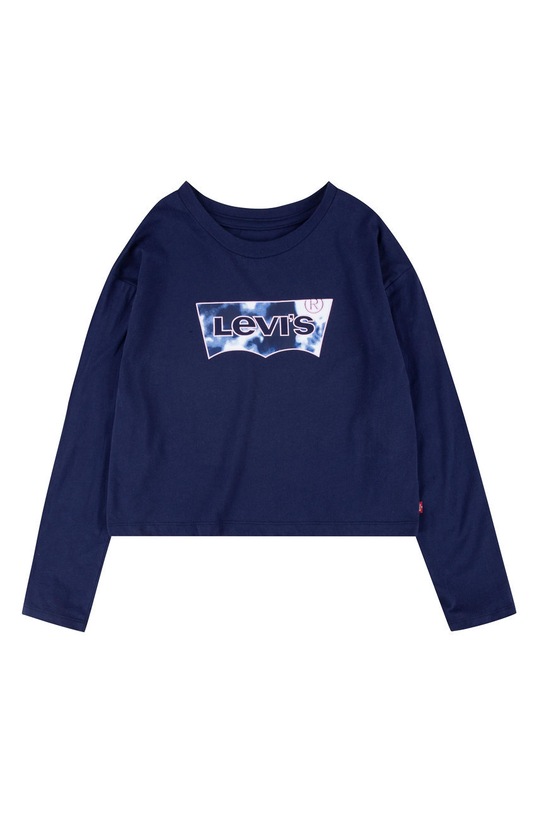 Levi's Longsleeve dziecięcy nadruk granatowy 3ED490.NEW.G