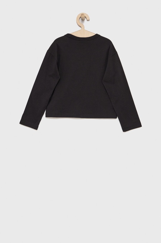 Champion Longsleeve bawełniany dziecięcy 404233 404233 czarny AW21
