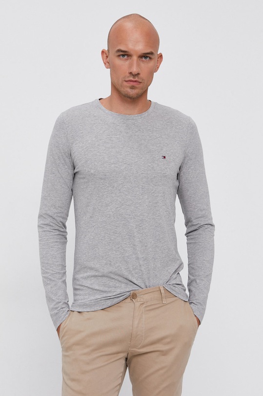 Longsleeve Tommy Hilfiger με ελαστάν γκρί MW0MW10804.4890