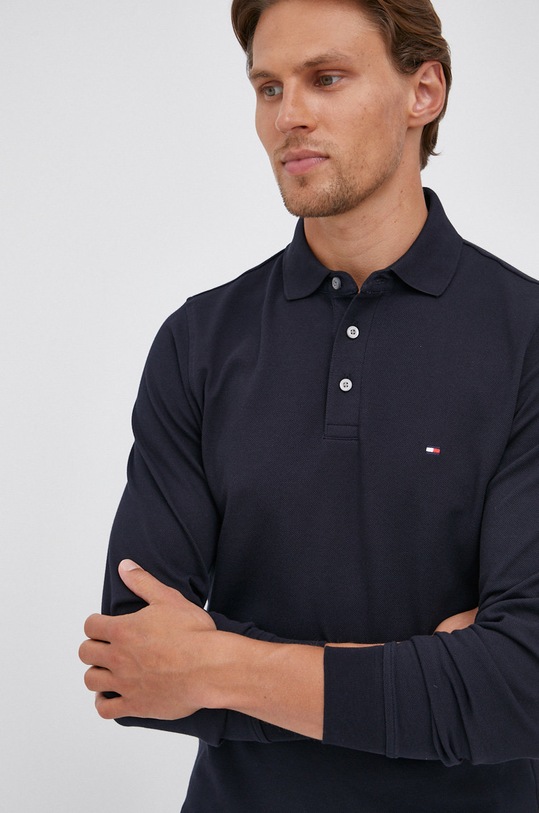 Tommy Hilfiger camicia a maniche lunghe tessuto elasticizzato blu navy MW0MW20182.4890