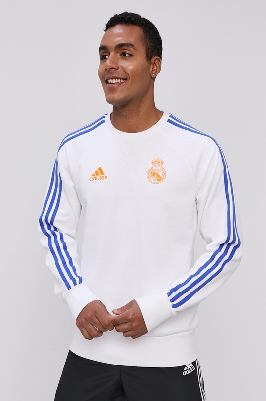 Mikina adidas Performance GR4341 bez kapuce bílá GR4341