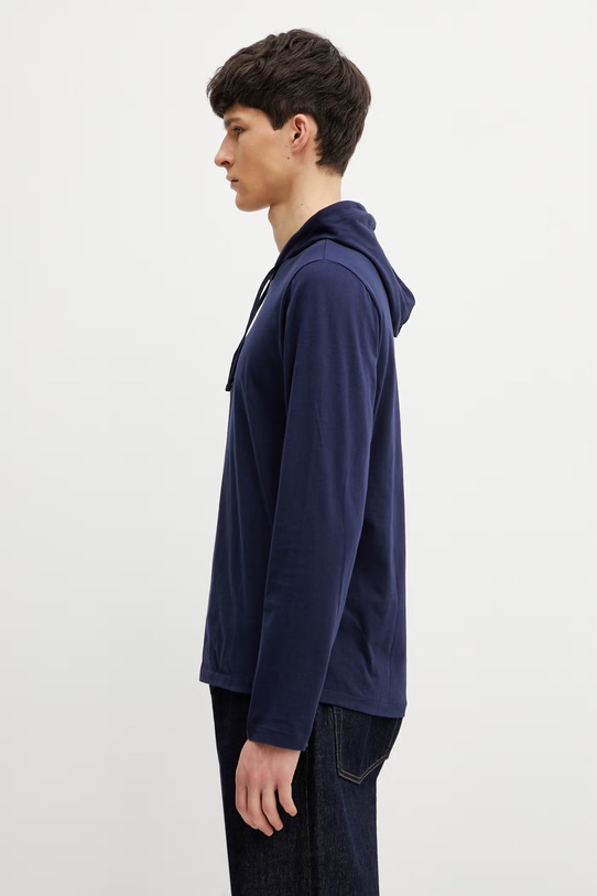 Pamučna majica dugih rukava Polo Ralph Lauren 714844760001 mornarsko plava AW21