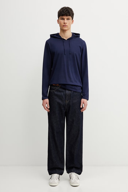 Pamučna majica dugih rukava Polo Ralph Lauren 714844760001 mornarsko plava