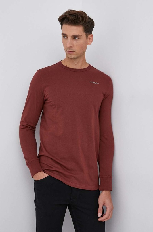 G-Star - Хлопковый лонгслив regular коричневый D20448.336
