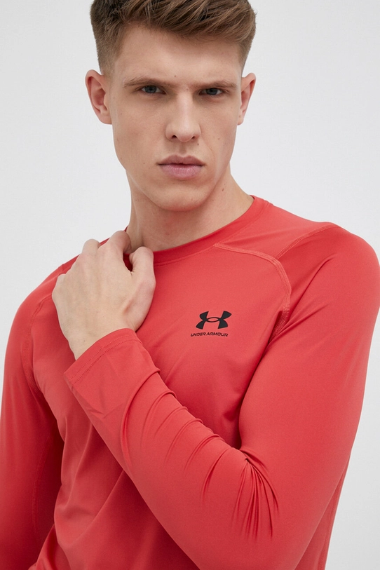 Under Armour longsleeve treningowy z elastanem czerwony 1361506