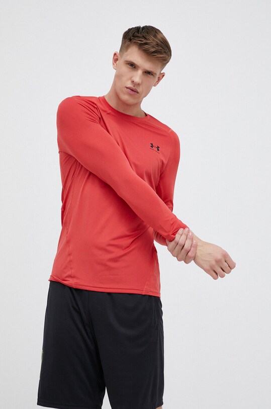 Under Armour longsleeve treningowy czerwony 1361506