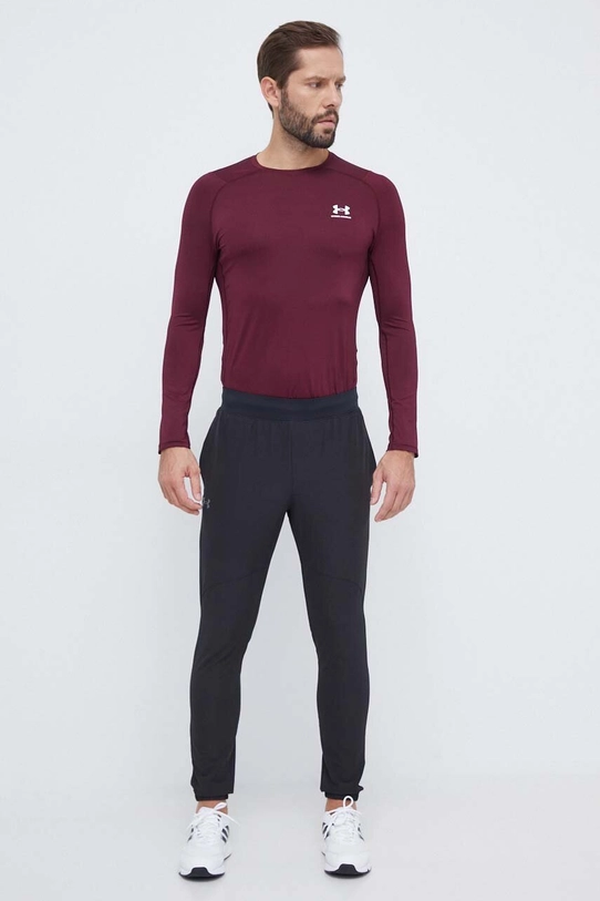 Under Armour longsleeve treningowy 1361506 bordowy AW24