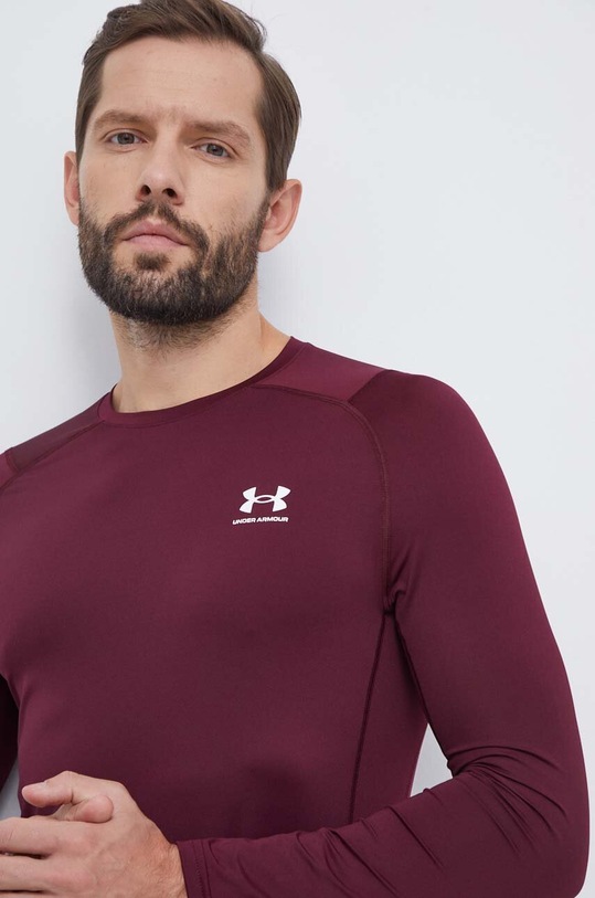 Tréningové tričko s dlhým rukávom Under Armour burgundské 1361506