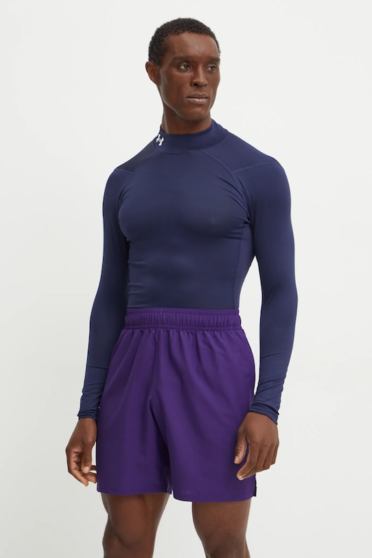 Tričko s dlhým rukávom Under Armour s elastanom tmavomodrá 1369606