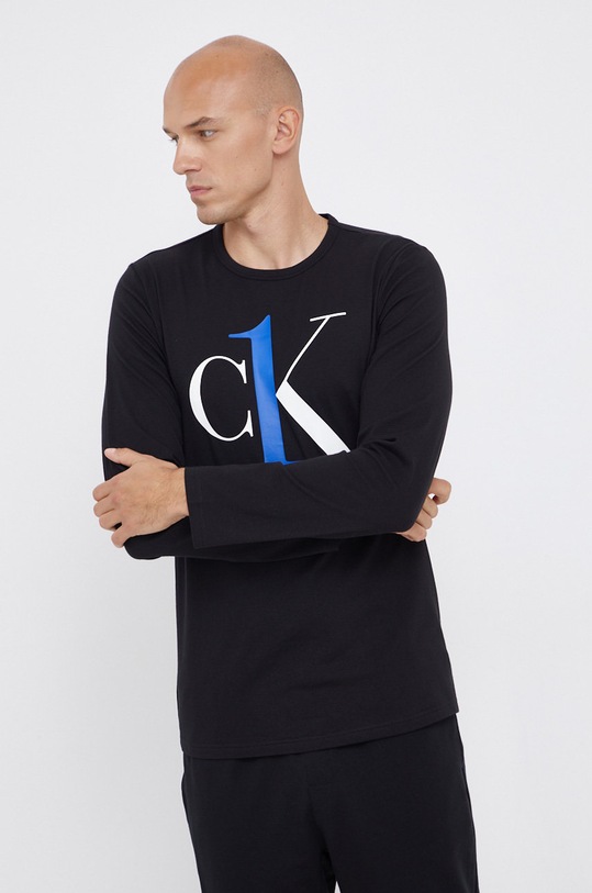 Calvin Klein Underwear Longsleeve piżamowy 000NM2017E.4890 czarny AW21