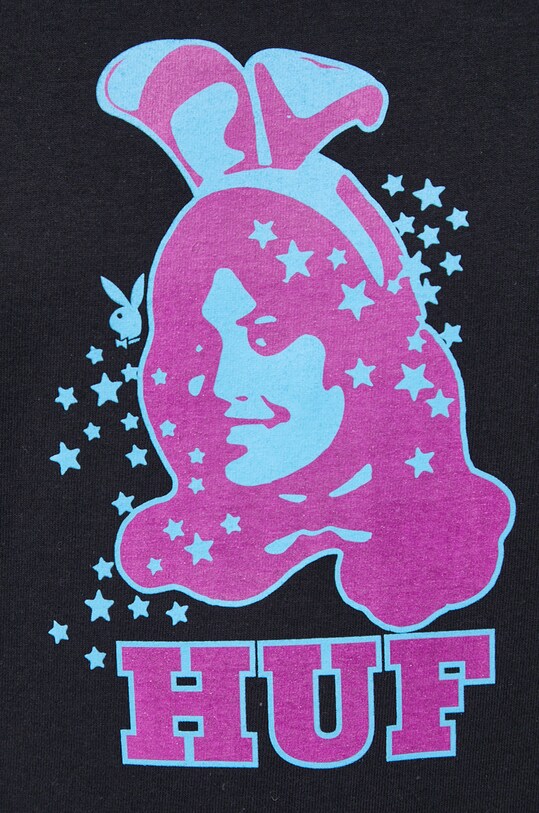 Pamučna majica dugih rukava HUF X Playboy TS01779 crna