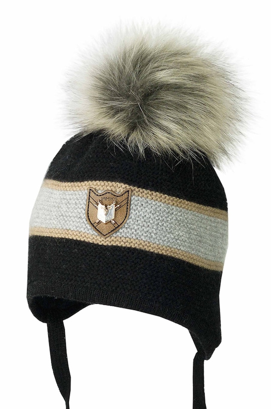 Jamiks Czapka dziecięca z domieszką wełny czarny DANTE.II.JZE006