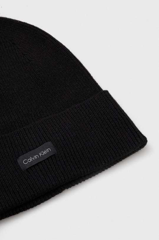 Akcesoria Calvin Klein Czapka z domieszką wełny K60K608519.4890 czarny
