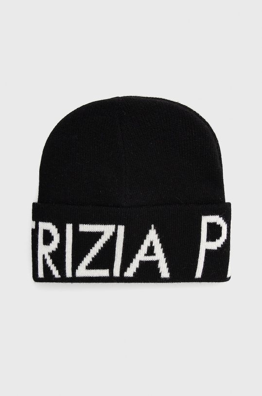 Patrizia Pepe Czapka wełniana wełna czarny 2VA454.A6B2