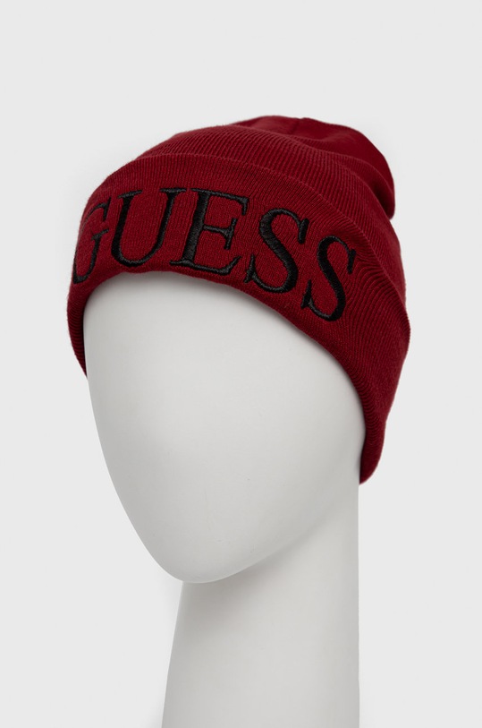 Guess Czapka z domieszką wełny AW8728.WOL01 AW8728.WOL01 bordowy AW21