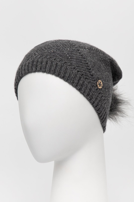 Granadilla Czapka wełniana wełna szary JG5636.J03