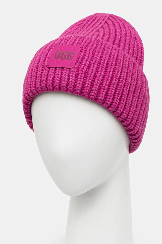UGG czapka z domieszką wełny 20061 różowy AW25