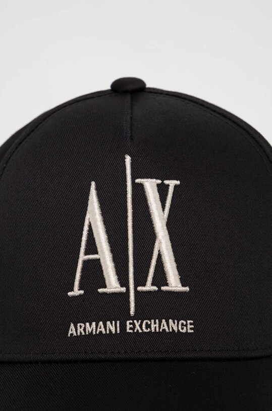 Armani Exchange șapcă de baseball din bumbac 944170.1A170 negru AW23