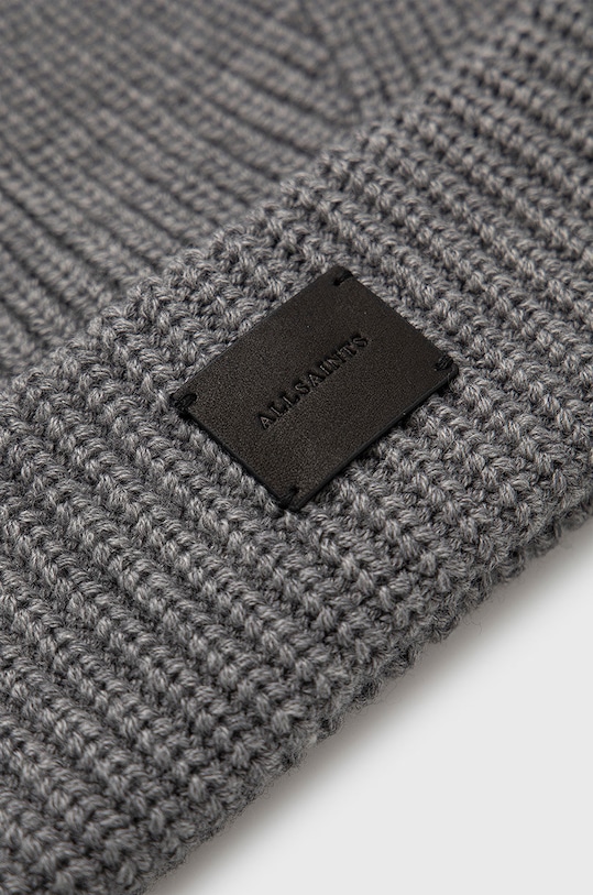 Doplňky AllSaints Čepice z vlněné směsi AS100732 šedá