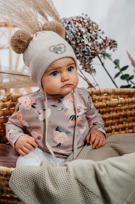 Jamiks Czapka dziecięca ABILA.IIA.JZE195 beżowy AW21