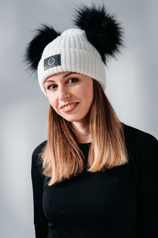 Jamiks Czapka dziecięca wełna beżowy CANDRA.IIA.JZE085