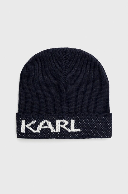 Karl Lagerfeld Czapka 512322.805601 z domieszką wełny granatowy 512322.805601