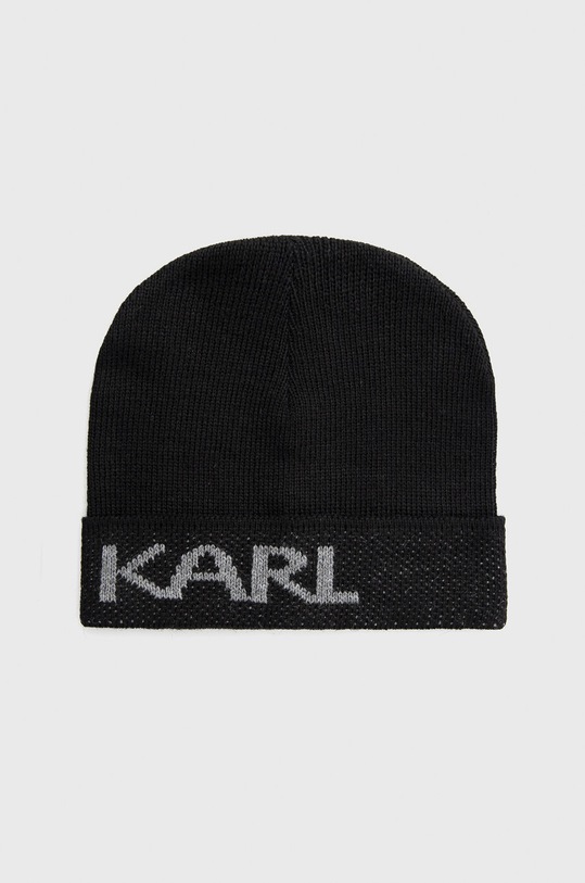 Karl Lagerfeld Czapka 512322.805601 z domieszką wełny czarny 512322.805601